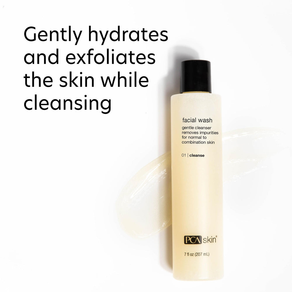 PCA SKIN ingredients flatlay with lactic acid aloe and willow bark highlighting soothing benefits