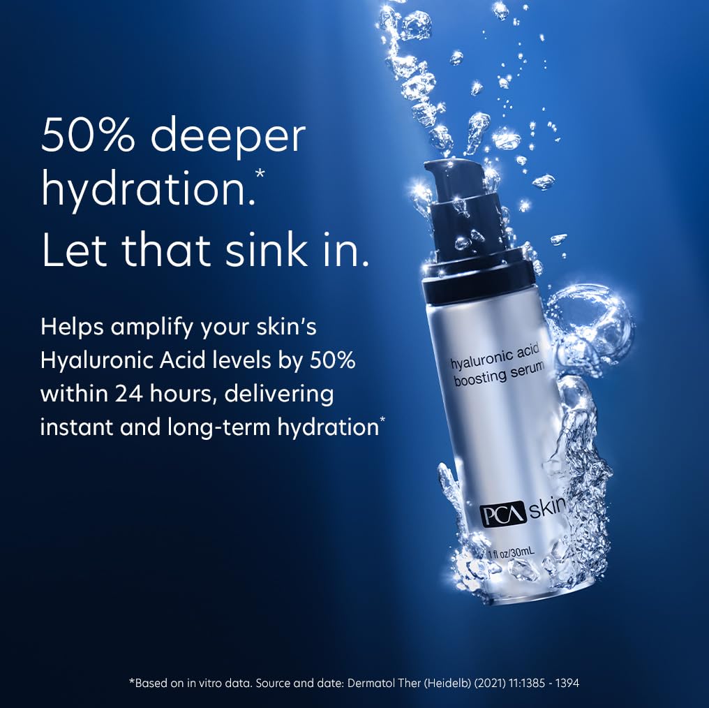 PCA SKIN pump dispensing serum illustrating easy, controlled application