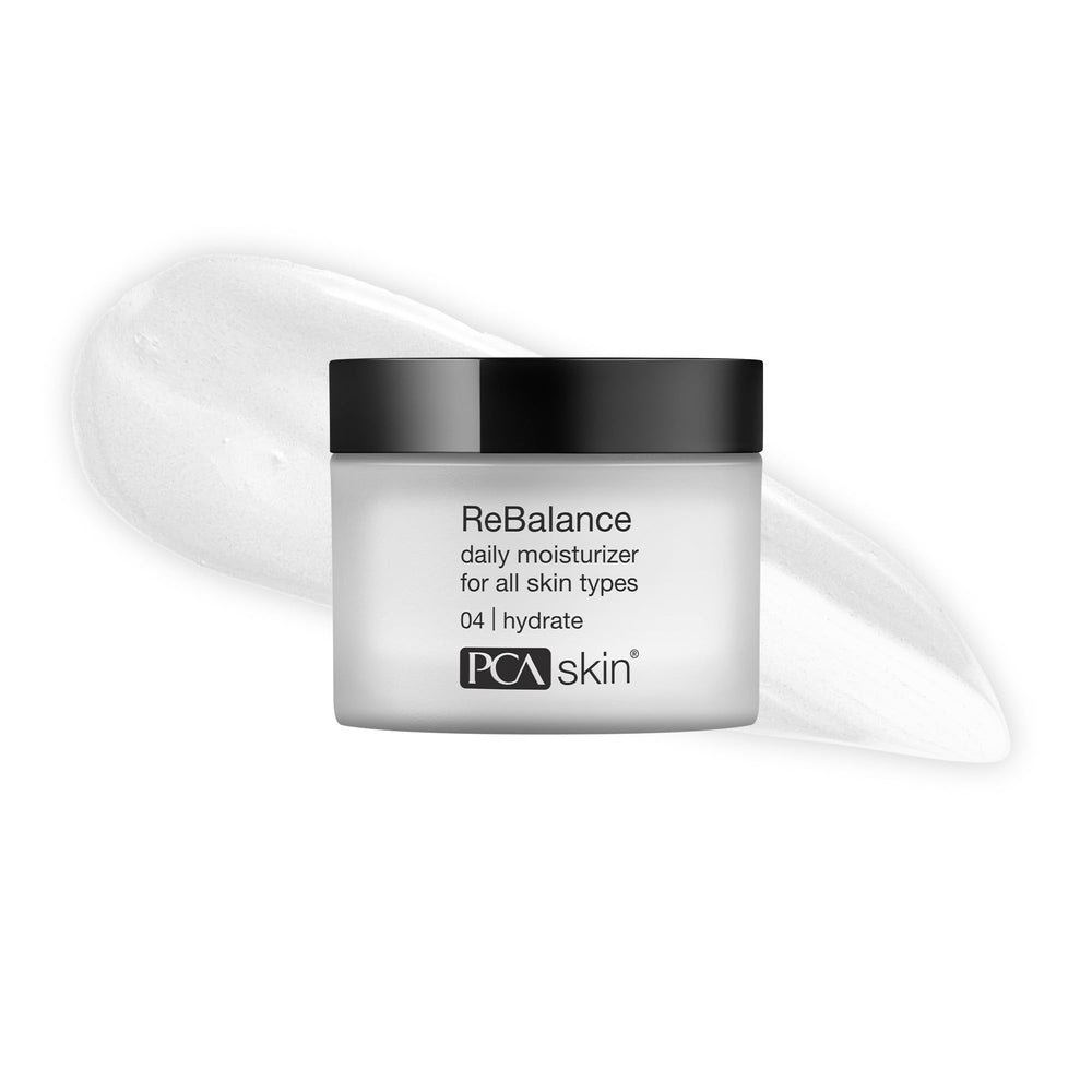 PCA SKIN ReBalance front jar showing label and compact packaging for easy storage