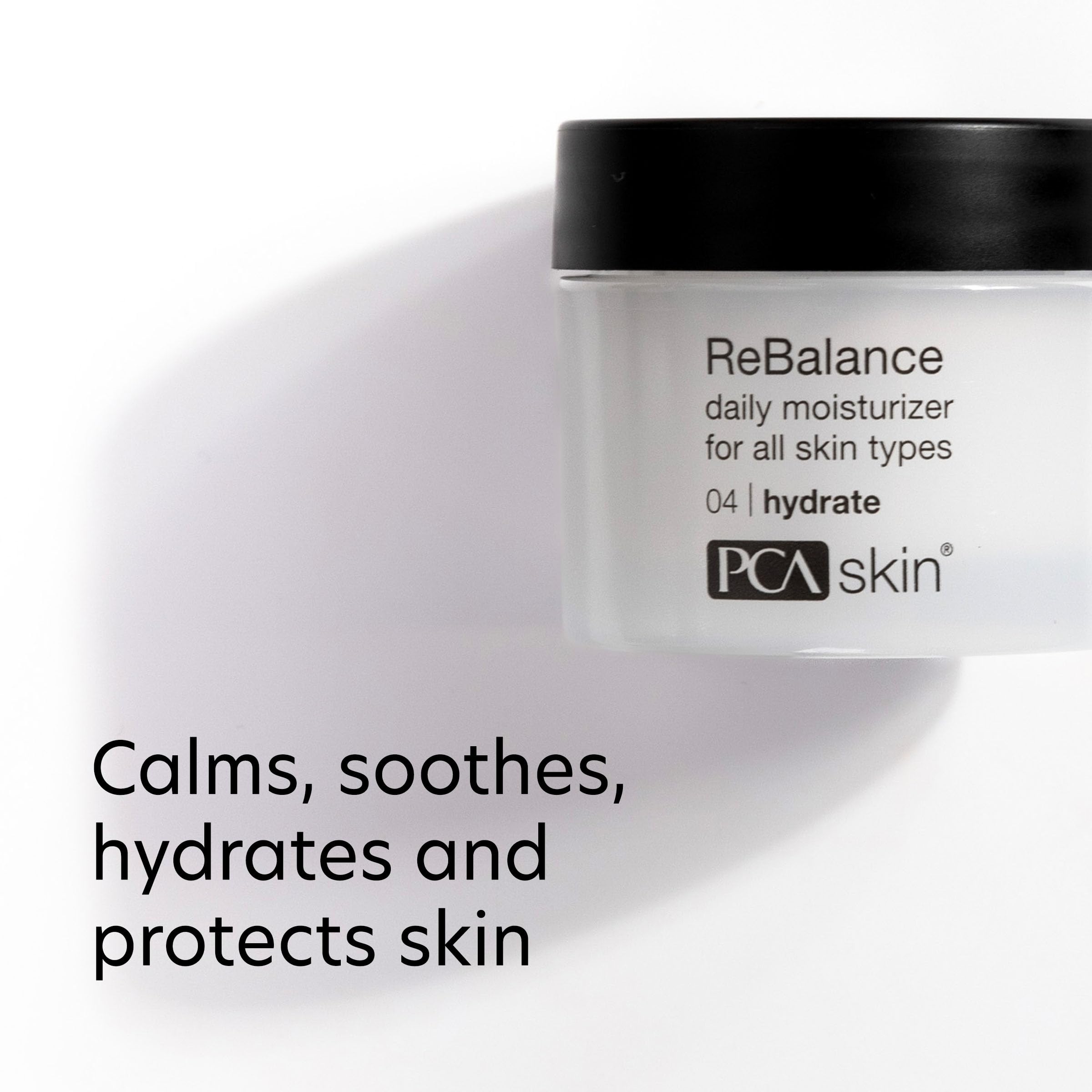 PCA SKIN ReBalance ingredient close-up highlighting botanicals like borage and marigold for soothing