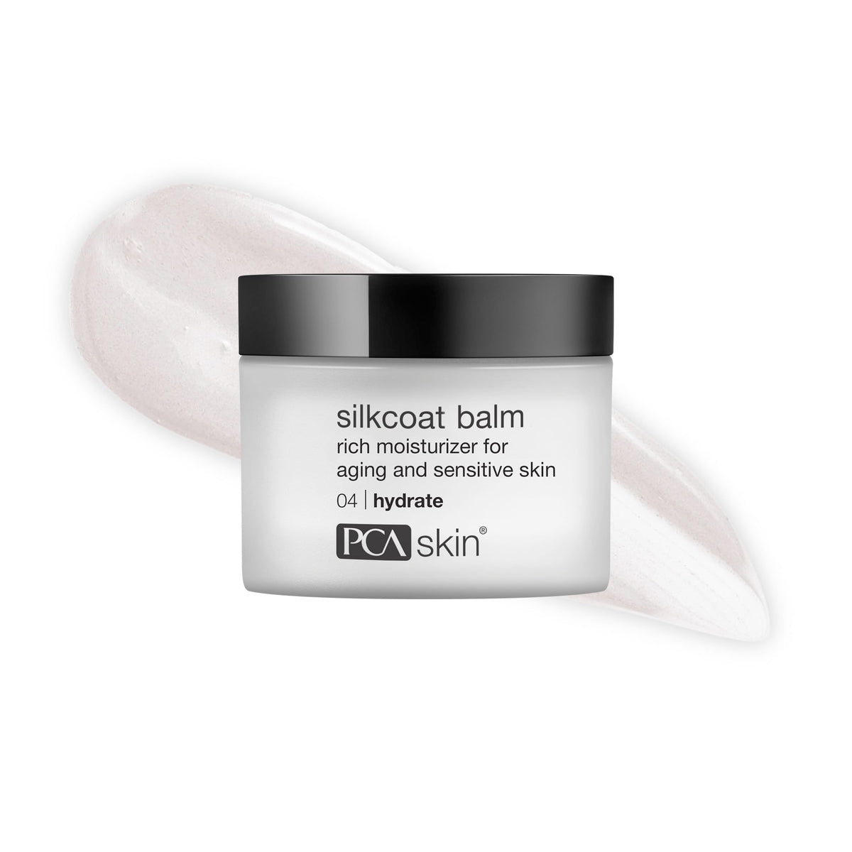 PCA SKIN Silkcoat front jar showing label and compact size for travel convenience
