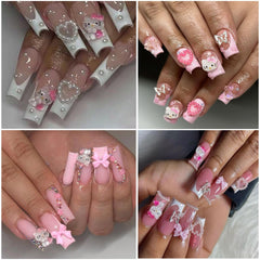 PDFADSK close-up of acrylic bows, hearts and flowers for precise detail