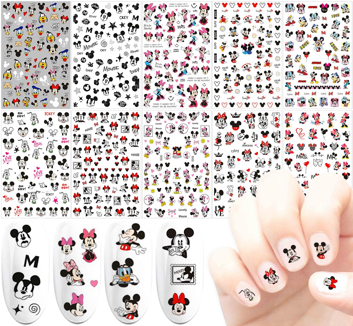 PDFADSK front packaging showing 10 sheets and cute cartoon decals for quick styling