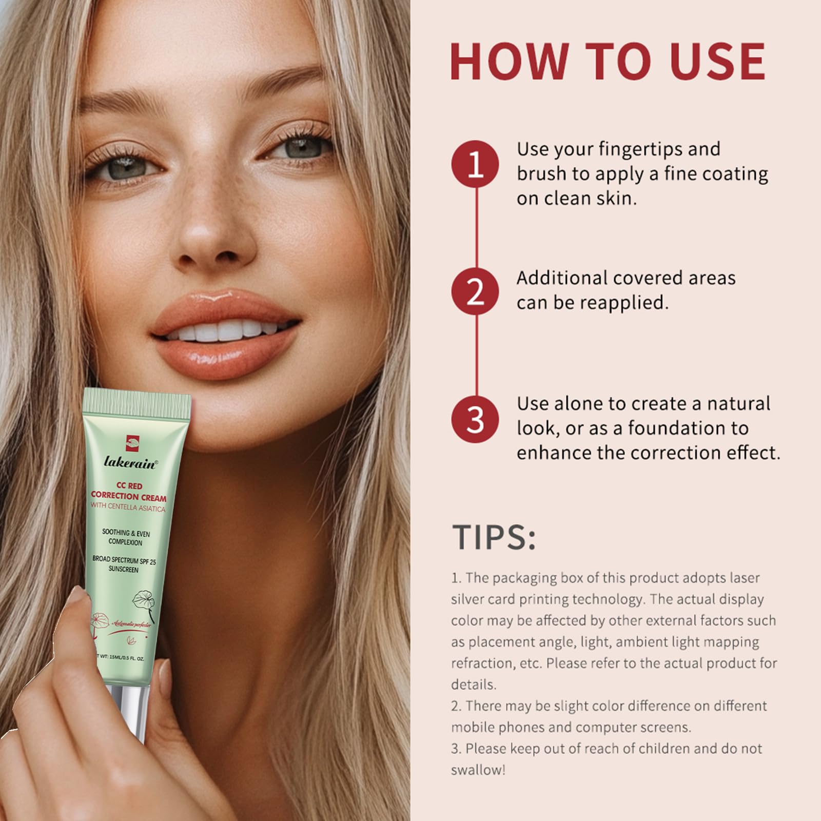 Pdtwq CC Cream with Centella ingredient visual showing soothing benefit