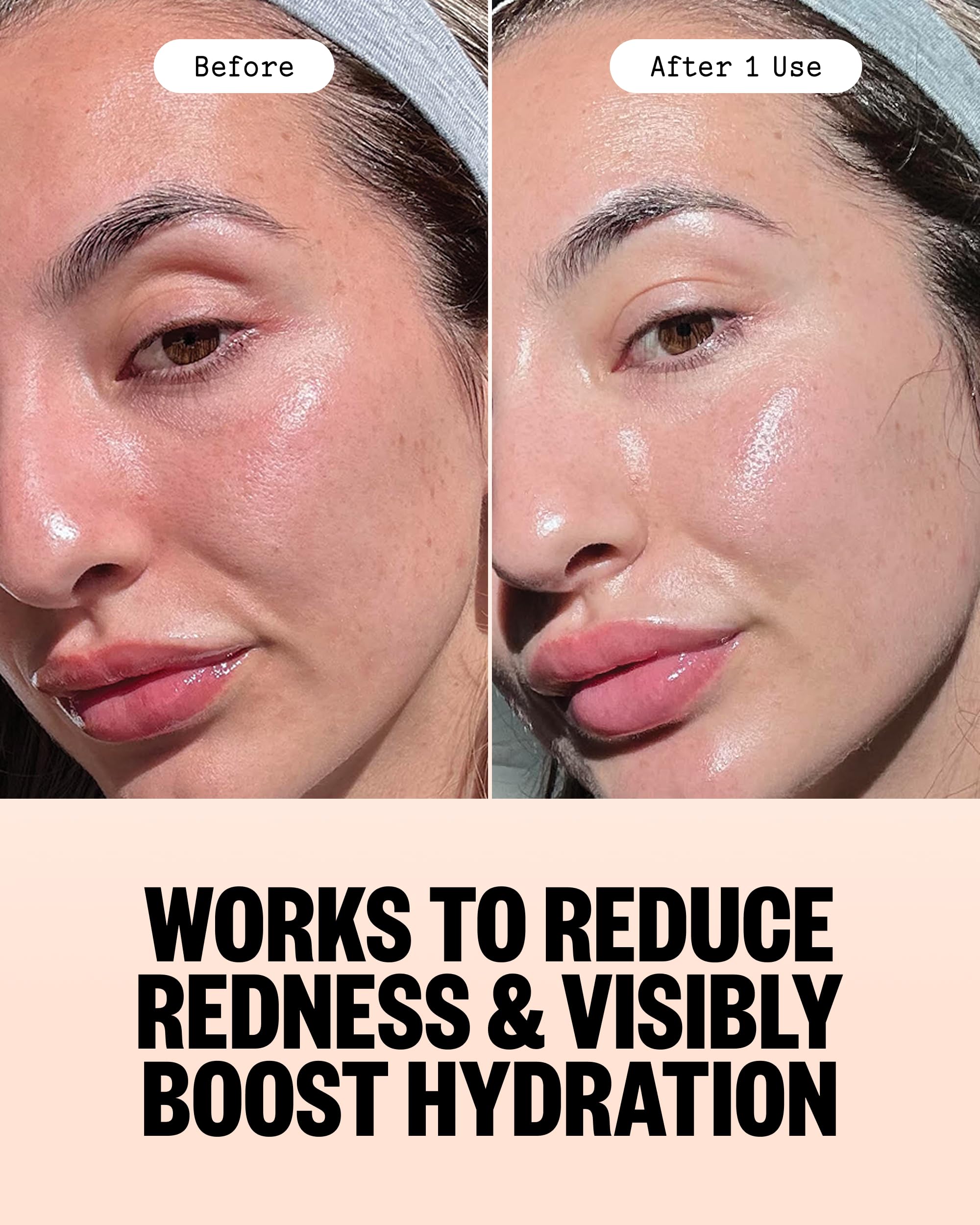 PEACE OUT mask applied at bedtime showing easy overnight wear and hydration boost