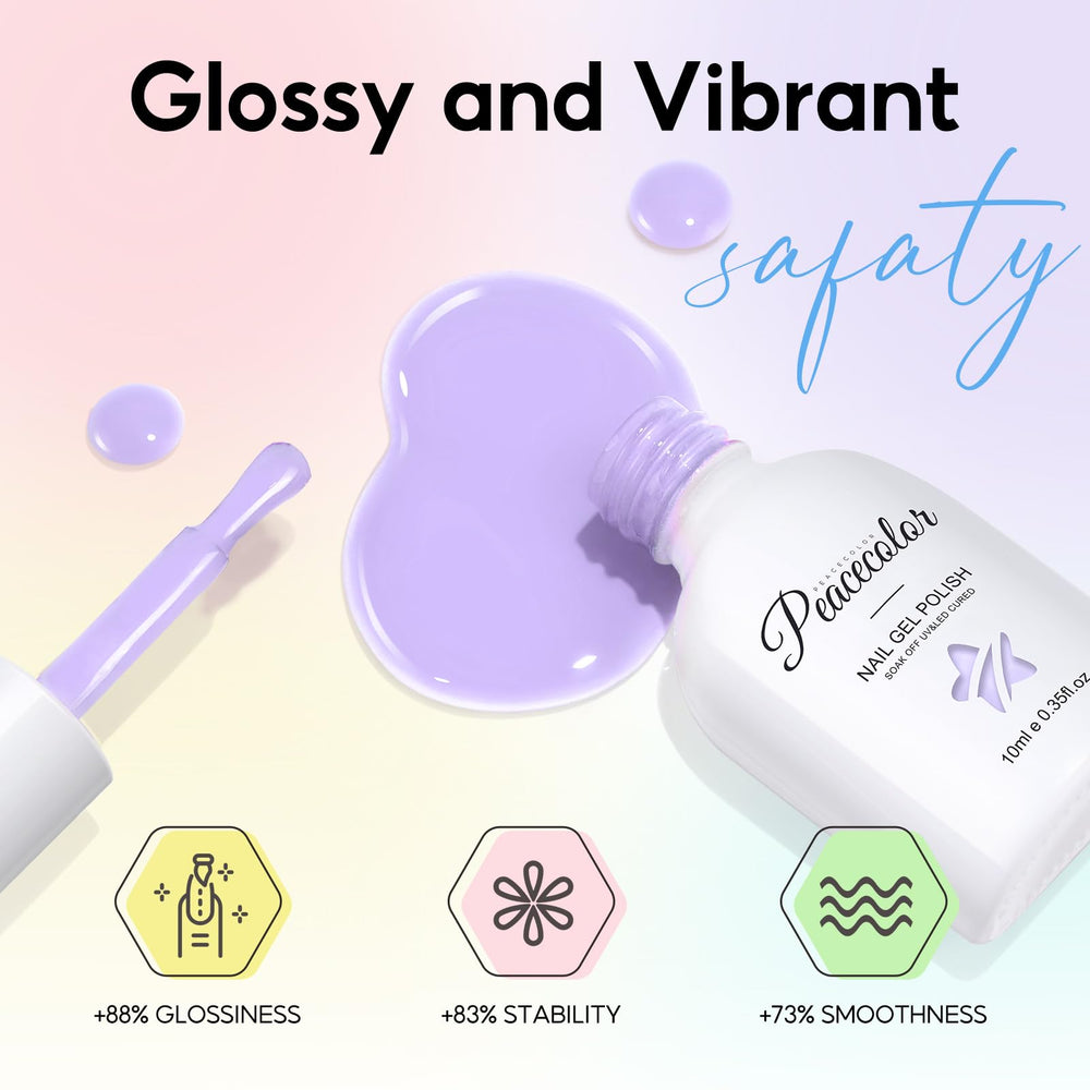 PEACECOLOR polish curing under LED lamp showing reliable long-wear finish
