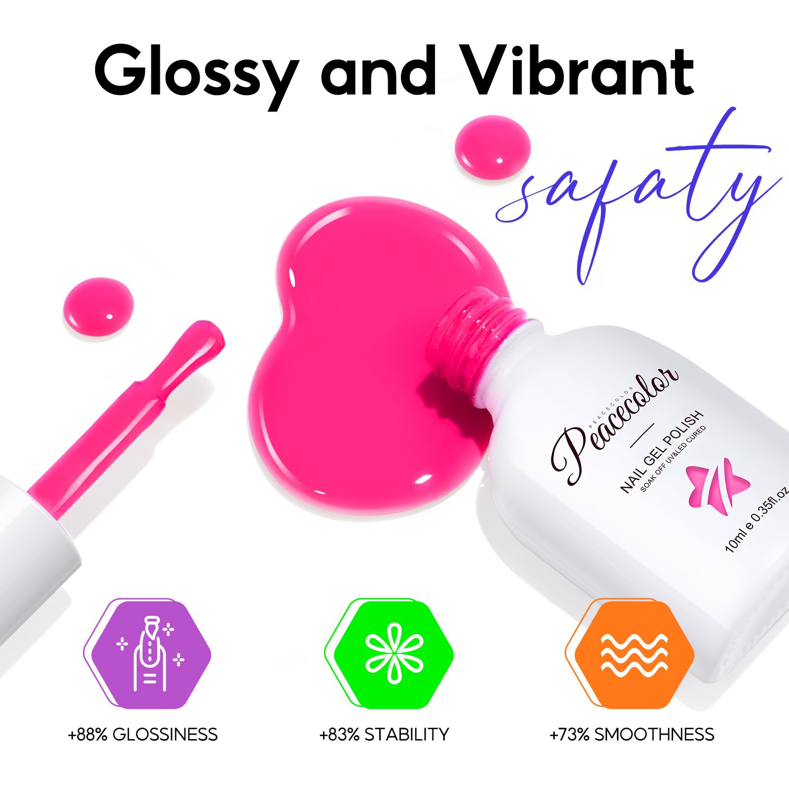 PEACECOLOR colorful nail art combo showing mix-and-match possibilities for creative looks