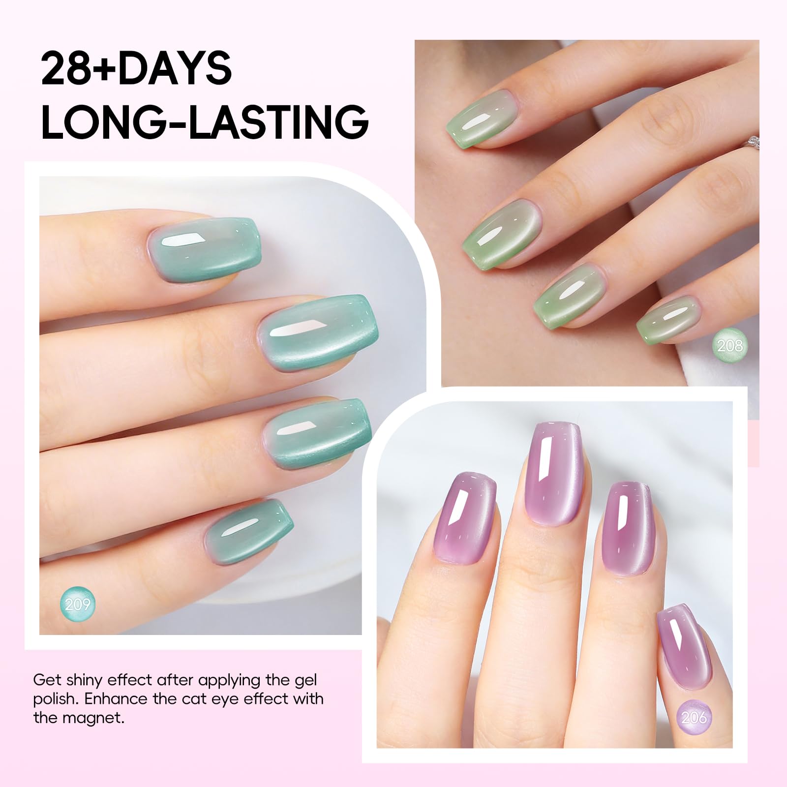 PEACECOLOR swatch display of six pastel colors to help choose seasonal shades