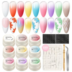 PEACECOLOR front packaging of patting gel kit showing contents and gift-ready box