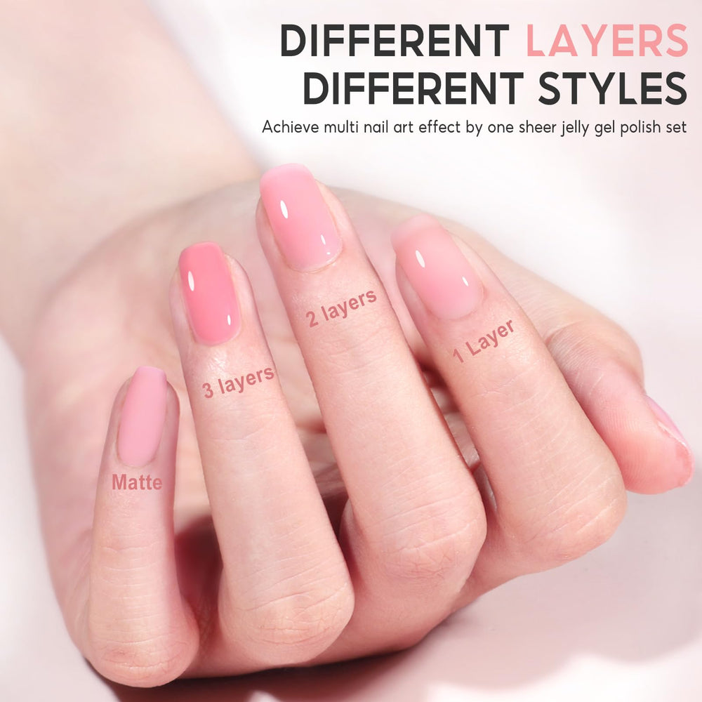 PEACECOLOR styled hand with manicure illustrating natural, sheer pink benefit