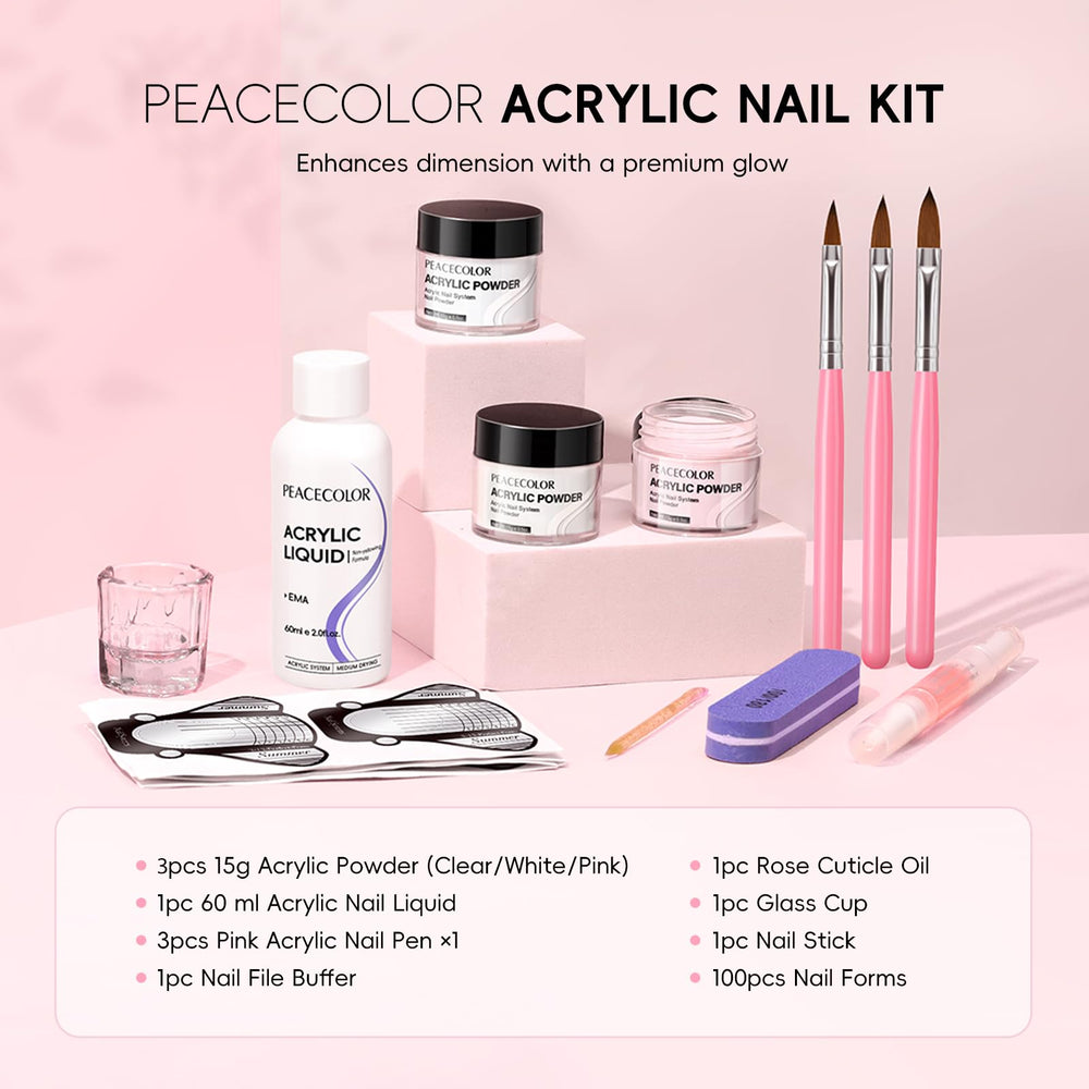 PEACECOLOR hand creating acrylic extension to show sculpting ease and control