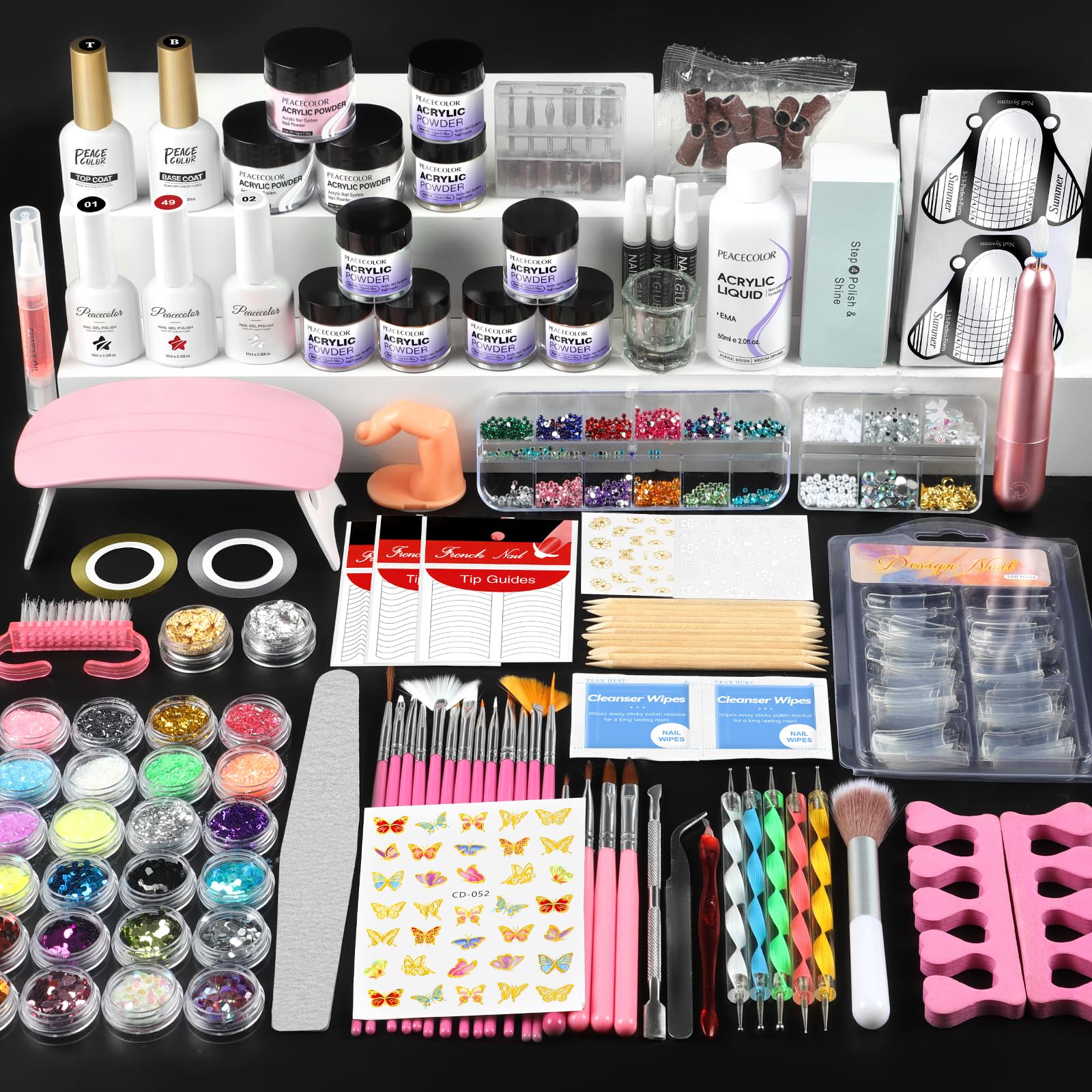 PEACECOLOR organized kit layout showing all tools for easy setup