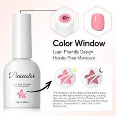PEACECOLOR layered ombré nails demonstrating mixing and depth benefit