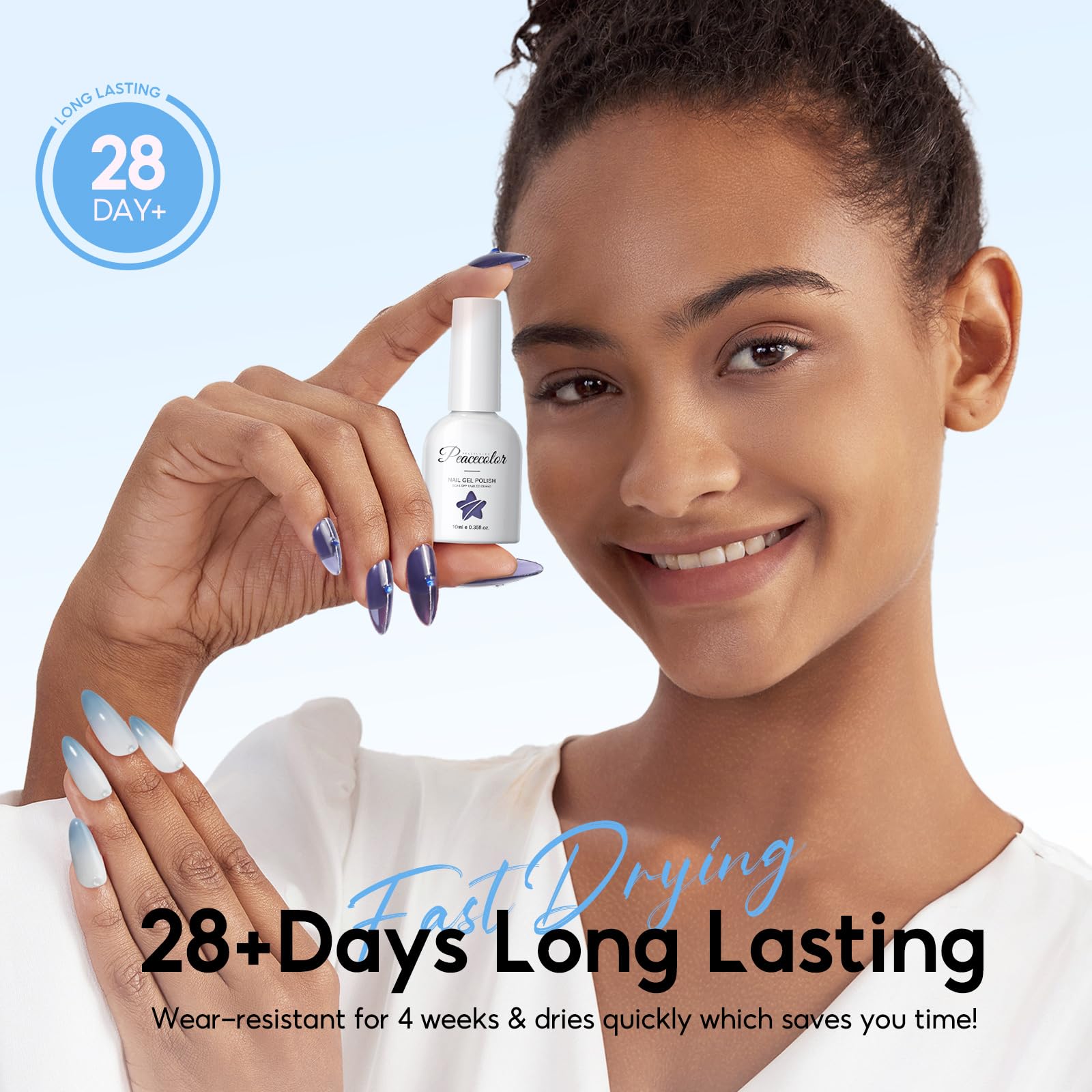 PEACECOLOR lifestyle image of summer manicure showing wearable style benefit