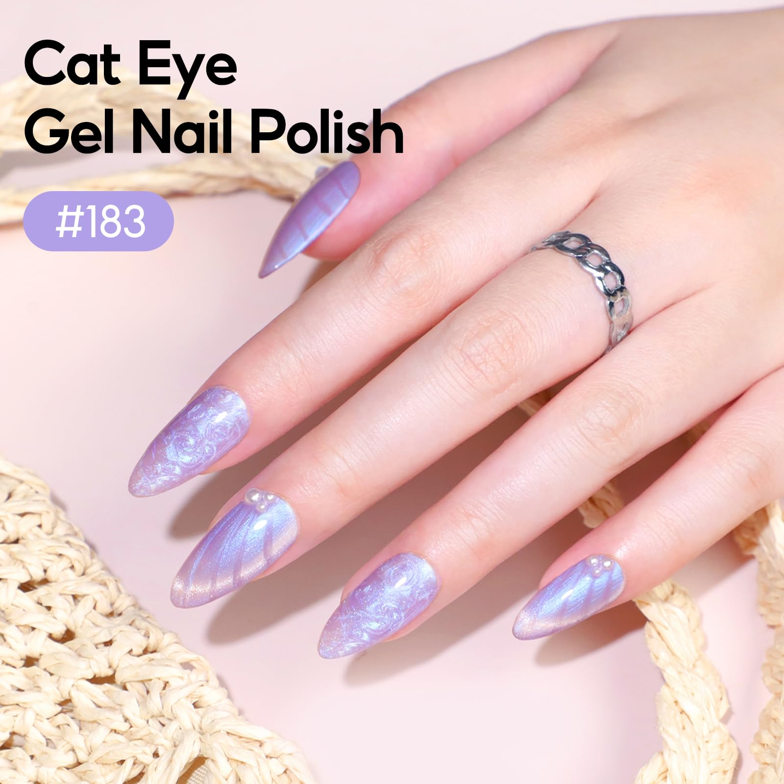 PEACECOLOR magnet held above nail creating a crisp cat eye line for dramatic depth