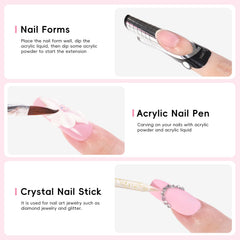 PEACECOLOR nail forms and files arranged to demonstrate shaping and finishing benefit