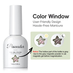 PEACECOLOR bottle beside a hand showing scale and generous 10ml capacity benefit