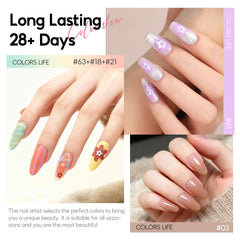 PEACECOLOR sheet of nail stickers detail for quick decorative accents