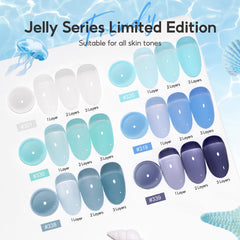 PEACECOLOR swatches on a model hand showing layered translucency benefit