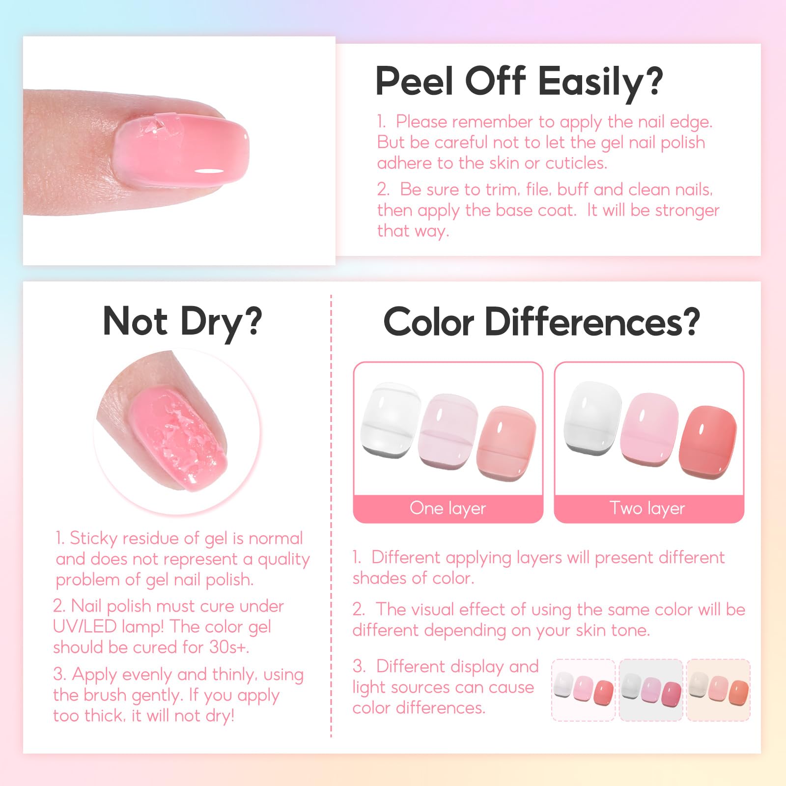 PEACECOLOR swatches on nail wheel displaying color options and mixing benefit