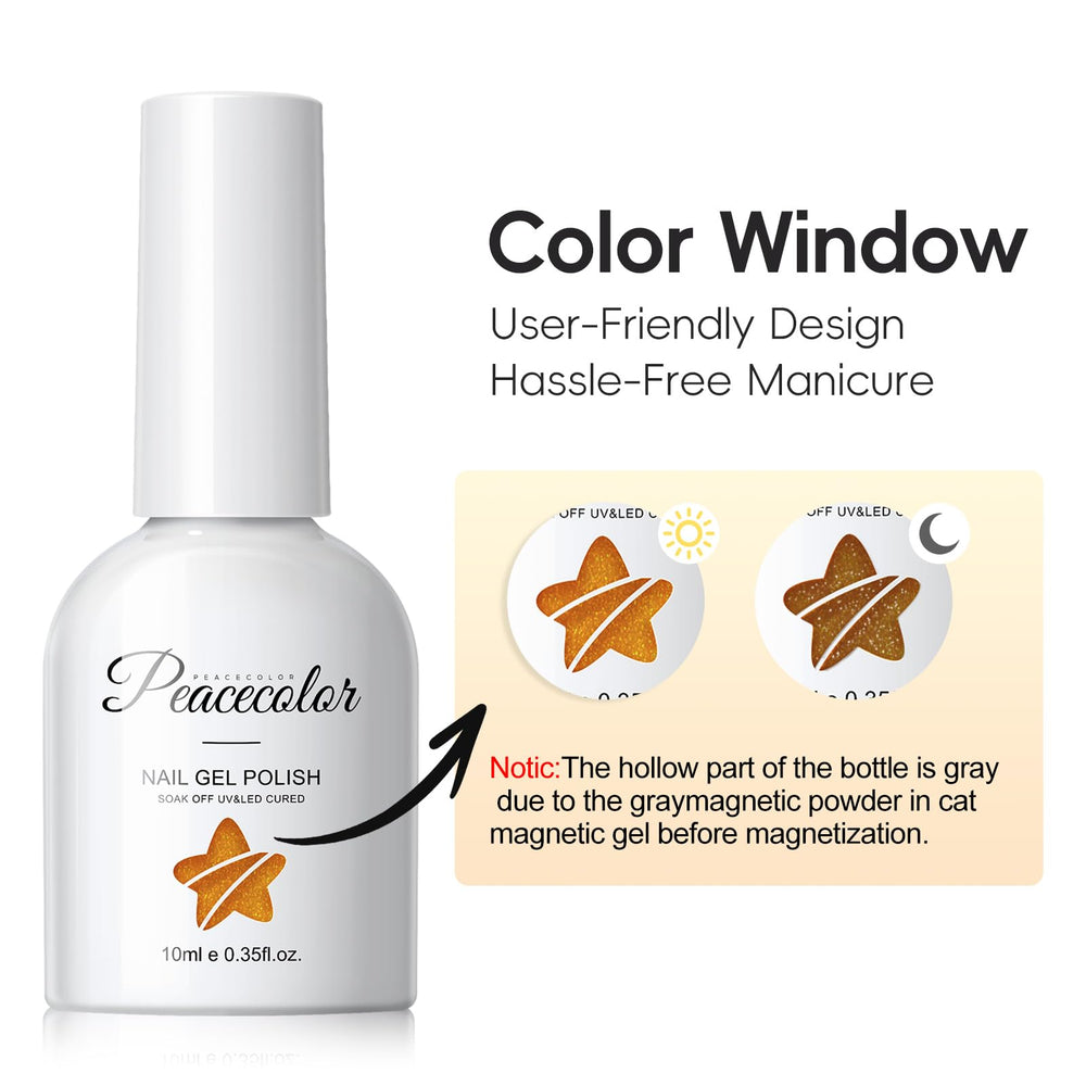 PEACECOLOR cured nails under LED lamp showing long-lasting durable cured finish benefit