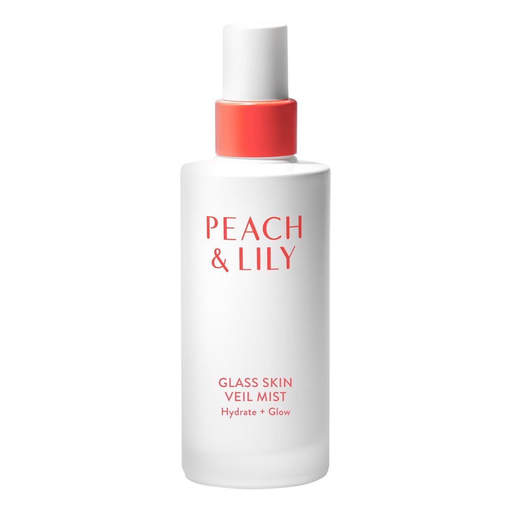 Peach & Lily front bottle image showing compact travel-friendly packaging and glow