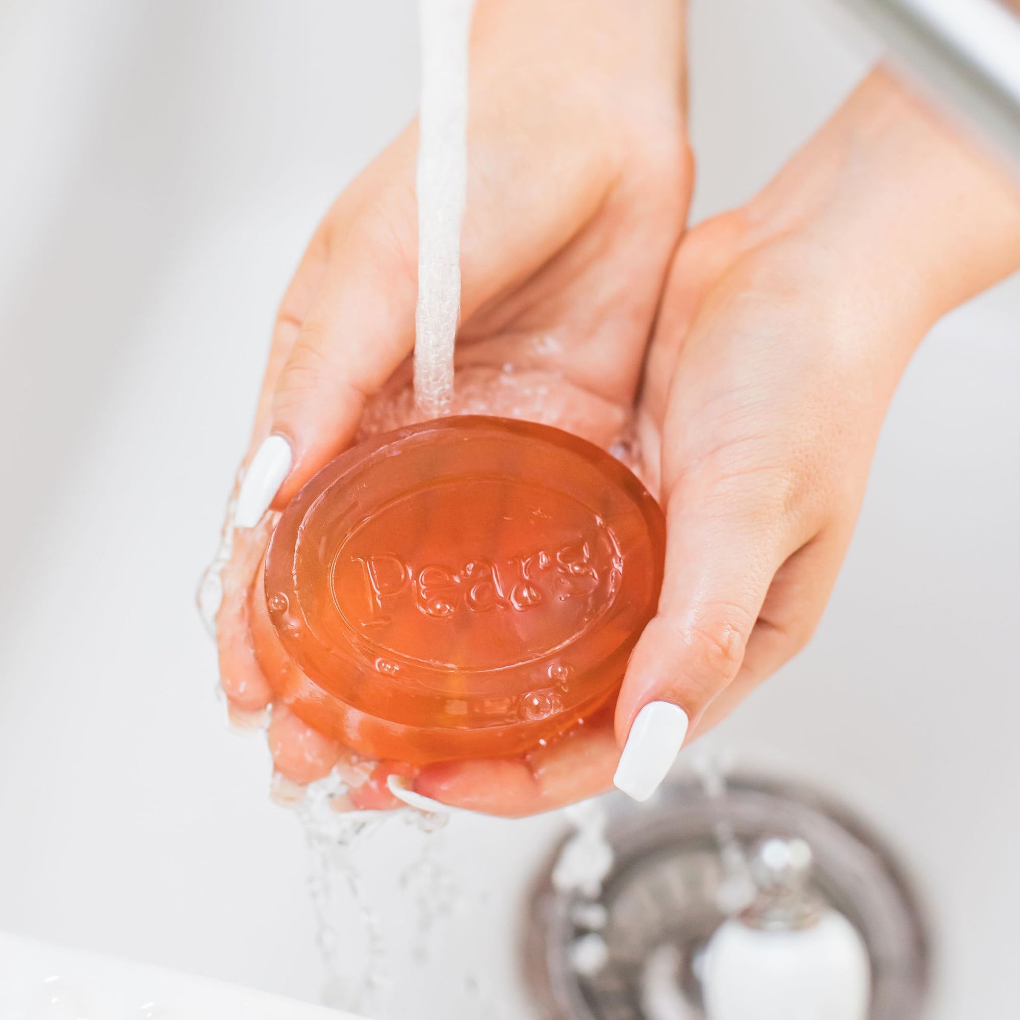 Pears sliced bar revealing clear interior and moisturizing glycerin benefit