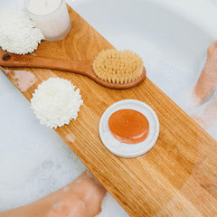 Pears amber soap placed in styled bathroom for everyday ritual benefit