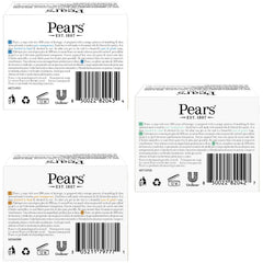 Pears green lemon flower bar close-up showing translucency and gentle lather