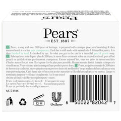 Close-up of Pears translucent soap bar highlighting glycerin clarity