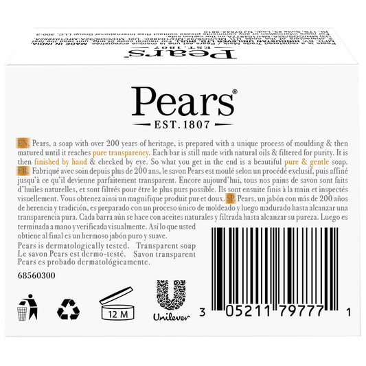Close-up lather of Pears soap highlighting gentle moisturization