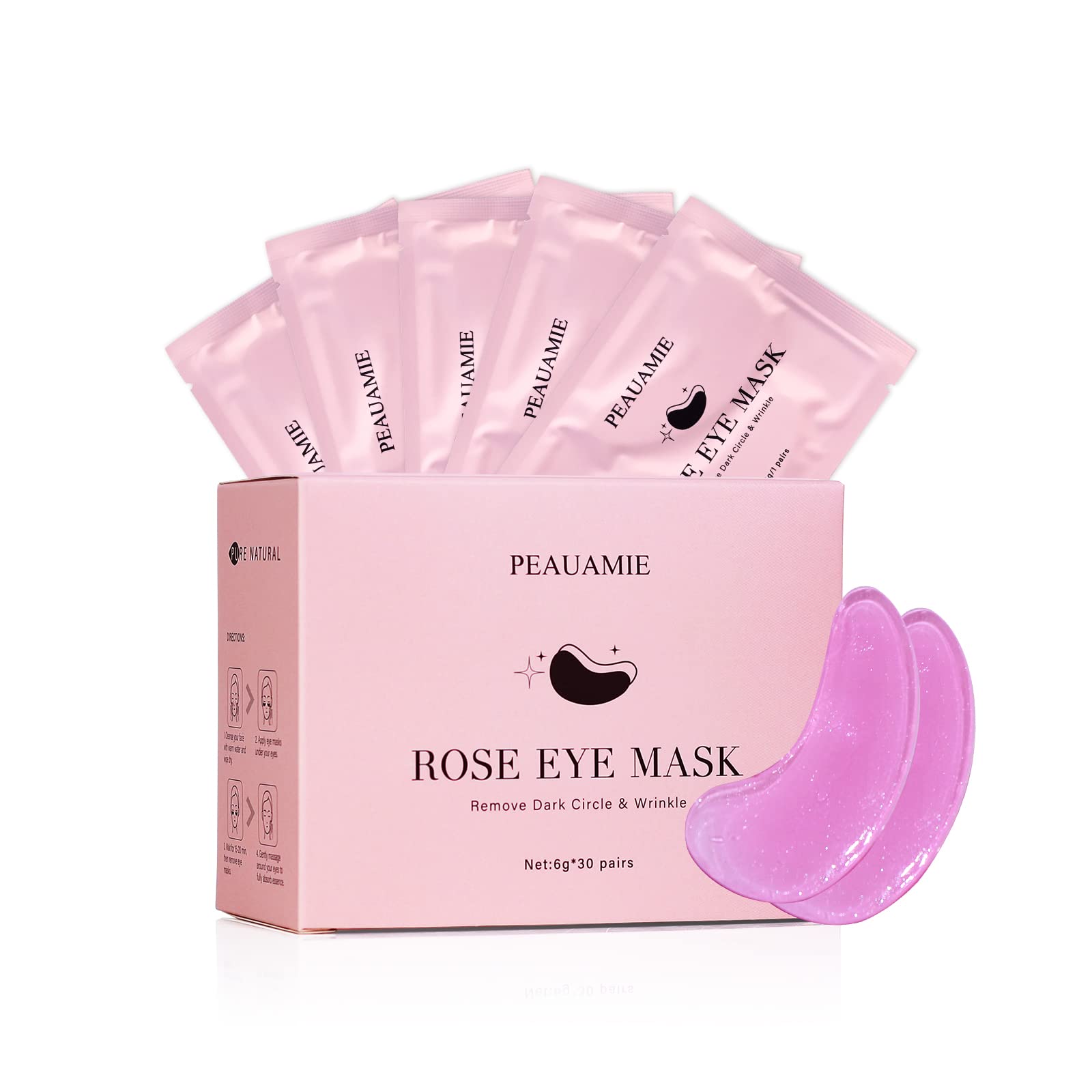 PEAUAMIE front packaging showing 30 pairs and travel-ready design
