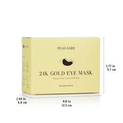 PEAUAMIE patch held in hand to show size and precise under-eye coverage