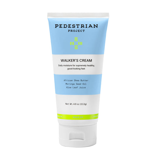 Pedestrian Project jar front view showing clear label and brand benefit