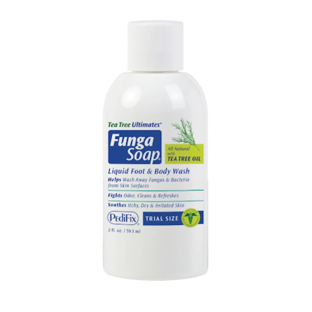 Pedifix FungaSoap 2 oz front label showing brand and travel size benefit