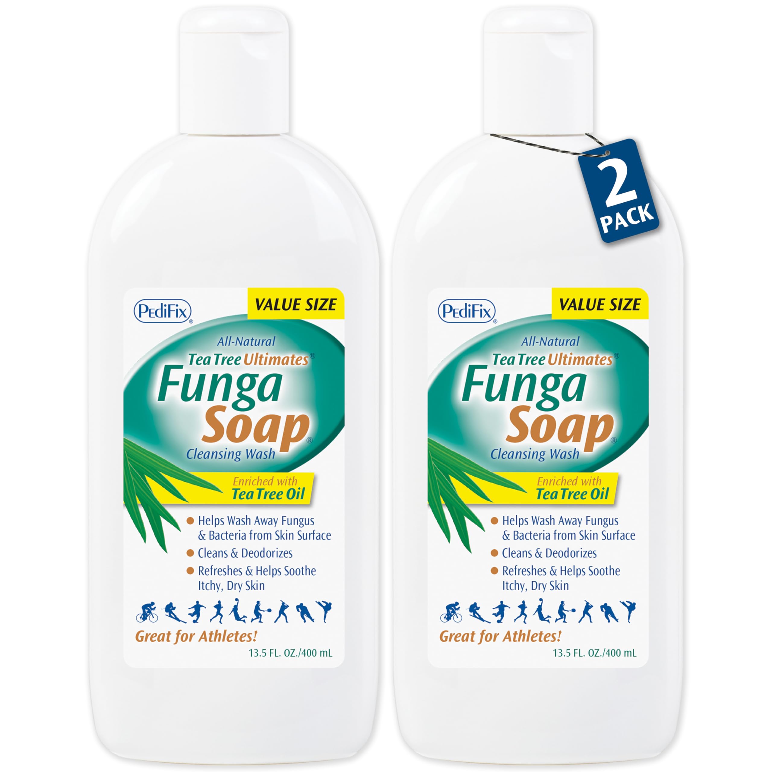 Pedifix FungaSoap front packaging showing bottle and clear product benefit