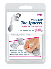 Pedifix Visco-GEL large spacers front view showing packaging and product benefits