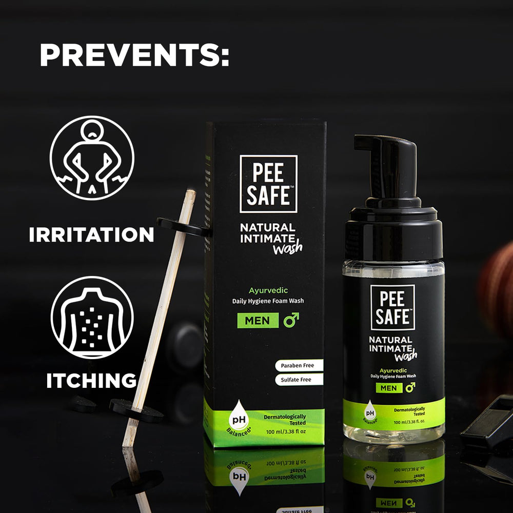 Pee Safe in-shower use demonstrating quick rinse-off