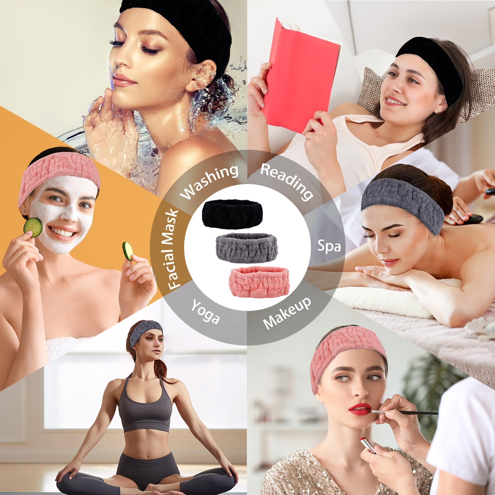 Pejnl worn during face washing keeping hair dry and hands free benefit