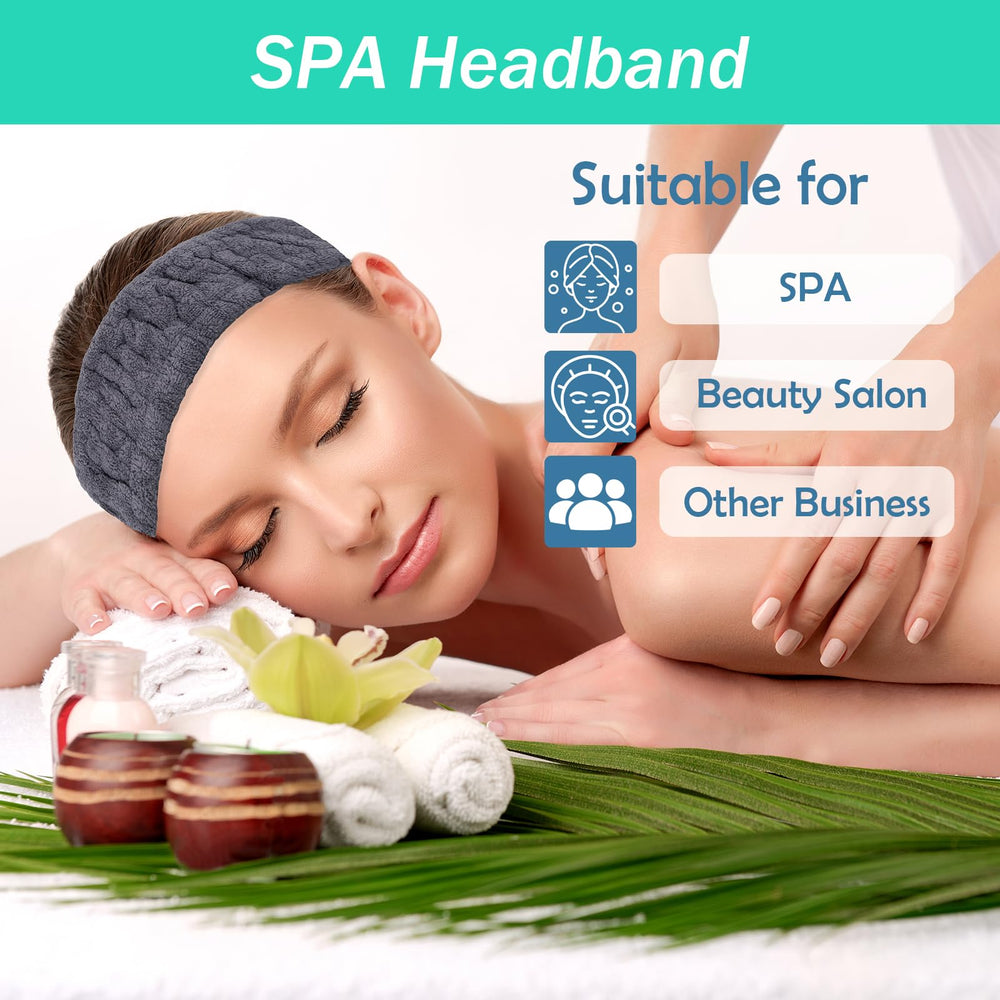 Pejnl headband staged in bathroom spa setting, ideal for self-care