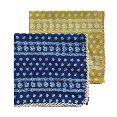 Pemilosci front view of two lace-pattern bandanas shows stylish pairing and value