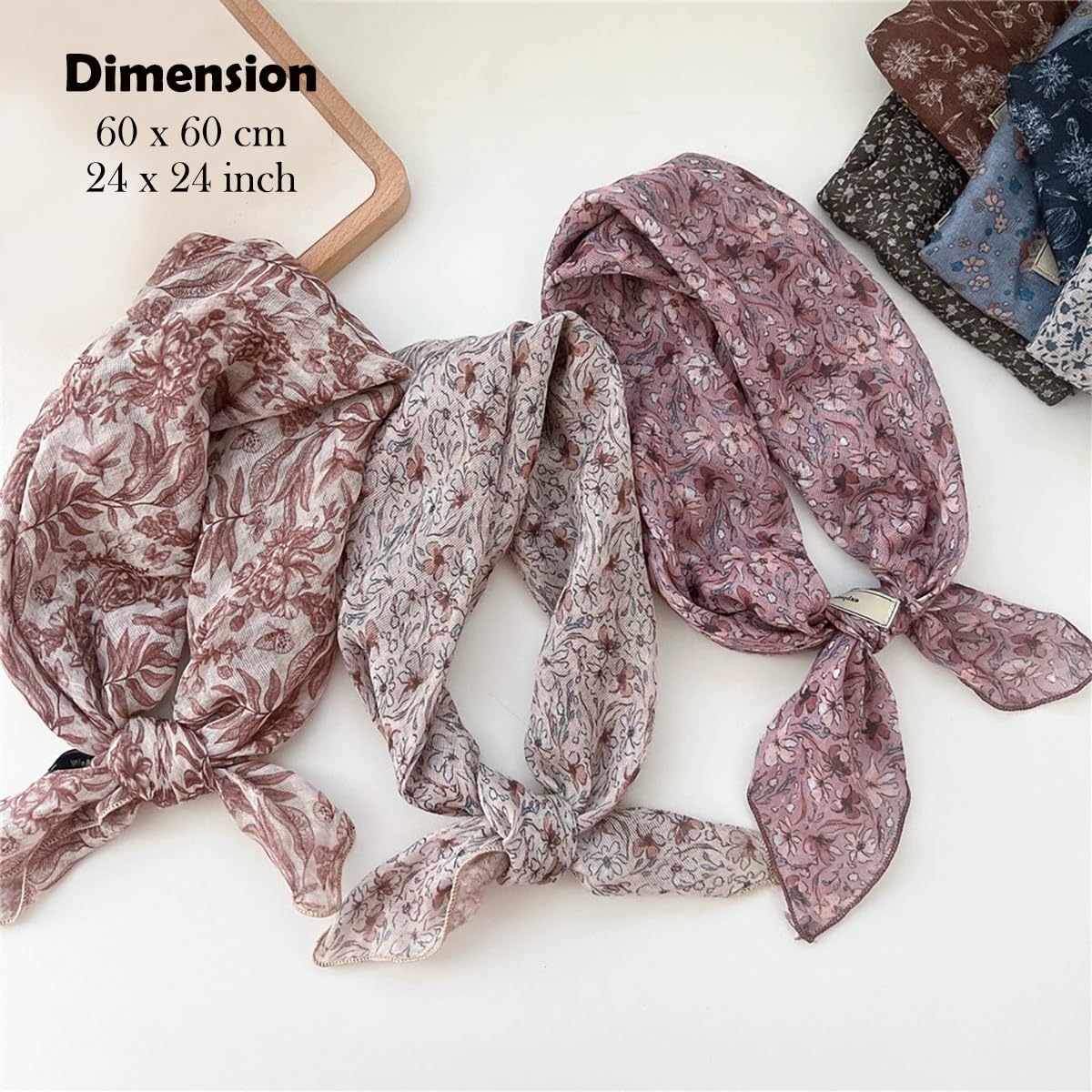 Pemilosci beside ruler showing 24x24 inch size for styling clarity