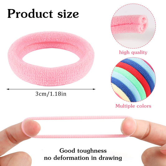 Pengxiaomei spread of multicolor hair ties highlighting vibrant matching options