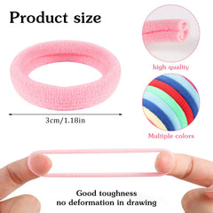 Pengxiaomei spread of multicolor hair ties highlighting vibrant matching options