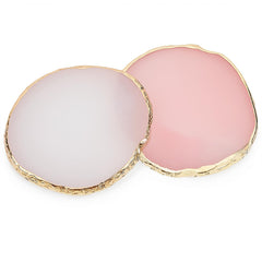 Pengxiaomei front view of pink and white resin palettes showing compact set and polish mixing benefit