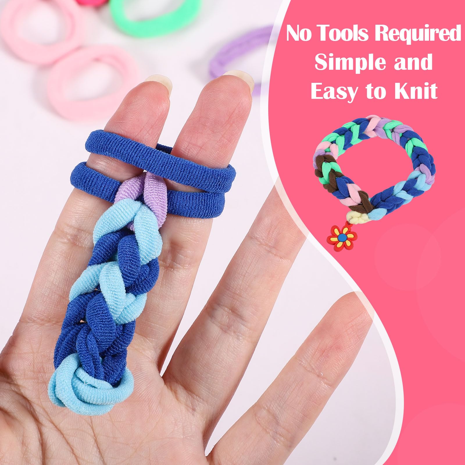 Pengxiaomei loom bracelet project showcasing DIY creativity and durable ties