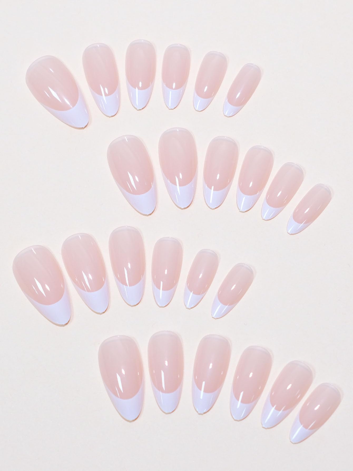 PEPFTG close-up of white French tip texture highlighting crisp lines and smooth gloss