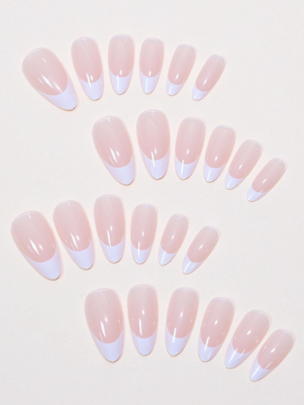 PEPFTG close-up of white French tip texture highlighting crisp lines and smooth gloss