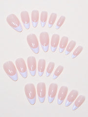 PEPFTG close-up of white French tip texture highlighting crisp lines and smooth gloss
