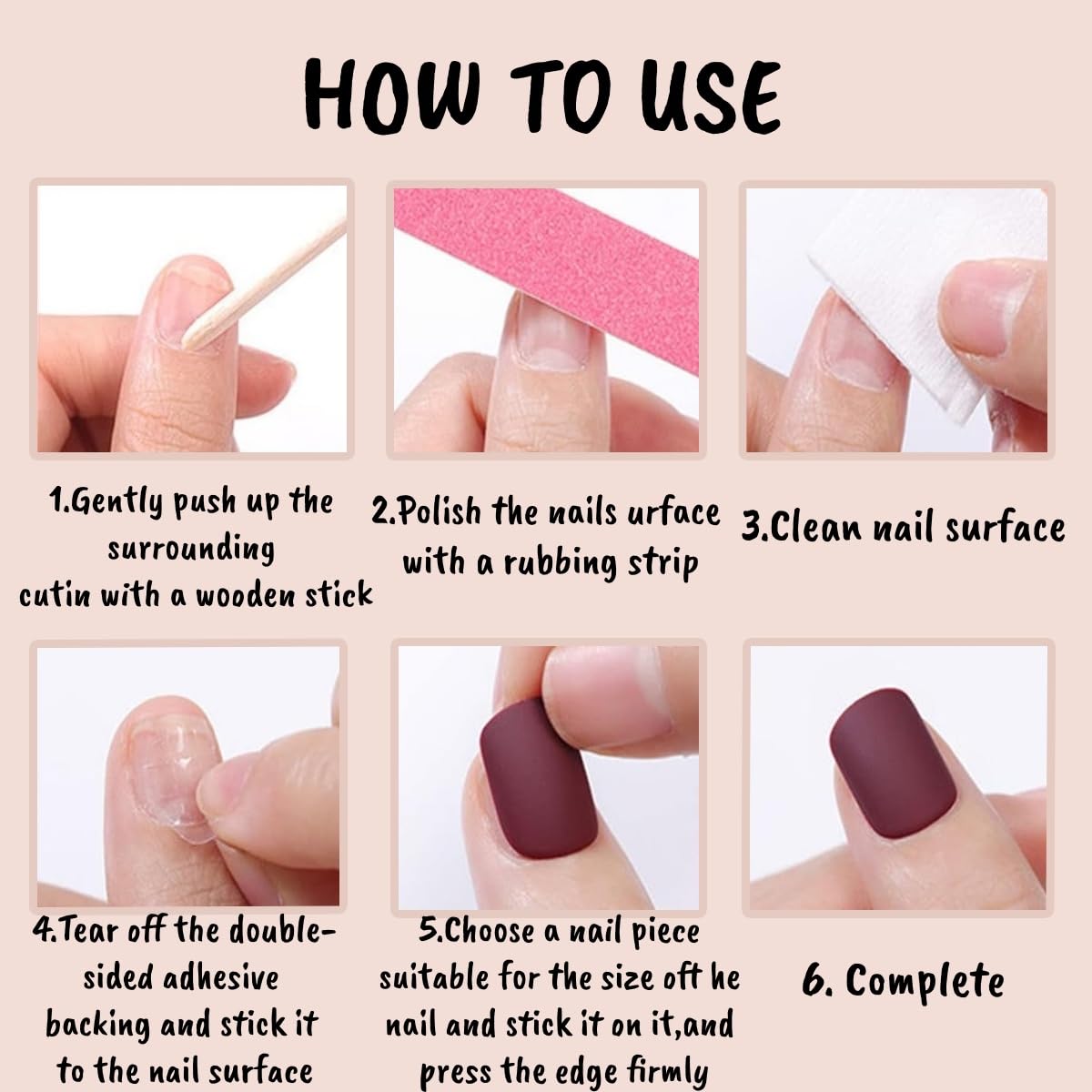 PEPFTG nail file and wooden sticks detail for shaping and prep